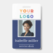 Navy Employee Photo ID Companyセキュリティ名 バッジ (Front)