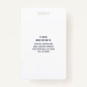 Navy Employee Photo ID Companyロゴセキュリティ バッジ (裏面)