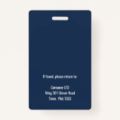 Navy Employee Photo ID Company Badge バッジ (裏面)