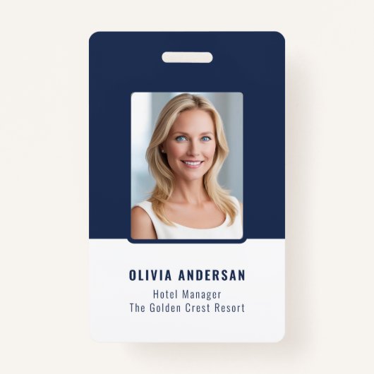 Navy Employee Photo ID Company Security バッジ (正面)