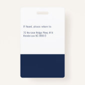 Navy Employee Photo ID Company Security バッジ (裏面)