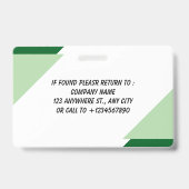 Navy | Employee Photo ID Company Security Badge バッジ (裏面)