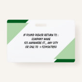 Navy | Employee Photo ID Company Security Badge バッジ (裏面)