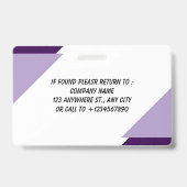 Navy | Employee Photo ID Company Security Badge バッジ (裏面)