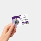 Navy | Employee Photo ID Company Security Badge バッジ (手持ち)