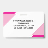 Navy | Employee Photo ID Company Security Badge バッジ (裏面)