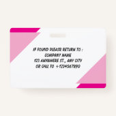 Navy | Employee Photo ID Company Security Badge バッジ (裏面)