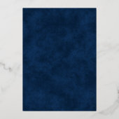 Navy Evening Garden Lattice Southern Wedding 箔招待状 (裏面)