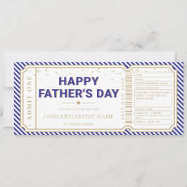 Navy Father's Day Concert Ticket Gift Voucher 招待状