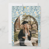 Navy Floral Arch Class of 2026 Grad Invite 招待状 (裏面)