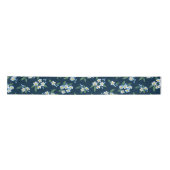 Navy Floral Satin Ribbon サテンリボン (正面)