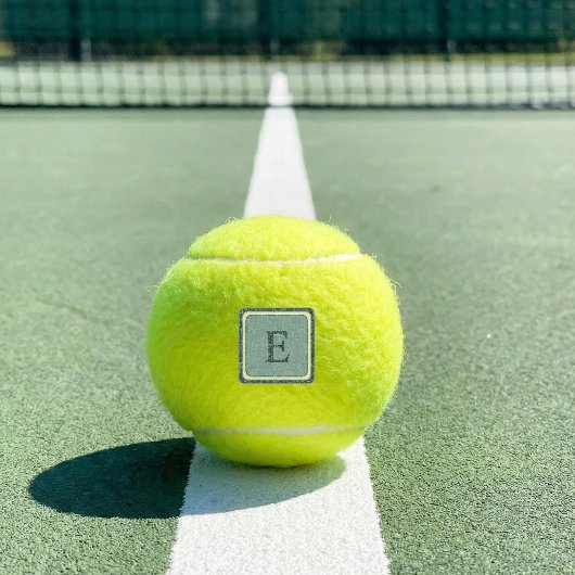 Navy Geometric Chevron Monogram Design テニスボール