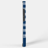 Navy Gingham Check MagSafe Tough Samsung Galaxyケース (右側面)