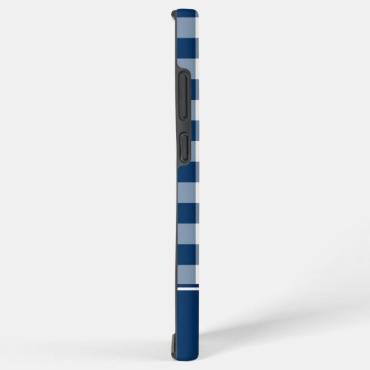 Navy Gingham Check MagSafe Tough Samsung Galaxyケース (右側面)