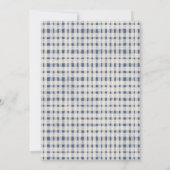 Navy Gingham Santa Christmas 招待状 (裏面)