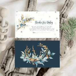 Navy Gold Baby Its Cold Outside Baby Books Ticket エンクロージャーカード