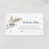 Navy Gold Baby Its Cold Outside Baby Books Ticket エンクロージャーカード (正面)