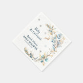 Navy Gold Baby It's Cold Outside Baby Shower スタンダードカクテルナプキン (角)