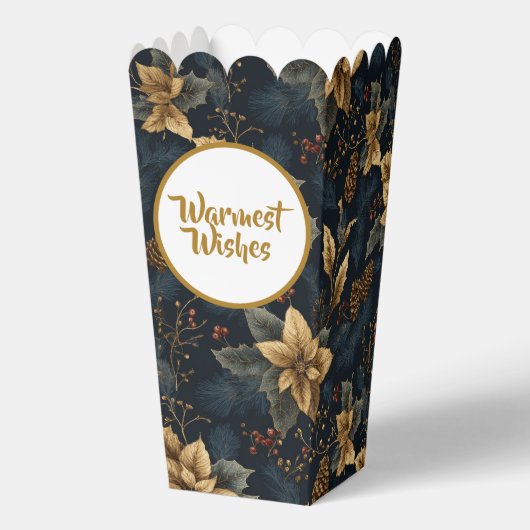 Navy Gold Holly Medallion Pattern フェイバーボックス (裏面)