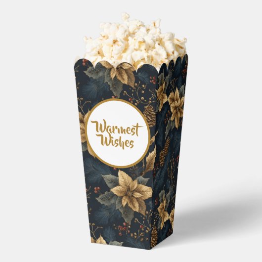 Navy Gold Holly Medallion Pattern フェイバーボックス (はじけた状態)