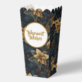 Navy Gold Holly Medallion Pattern フェイバーボックス (正面)