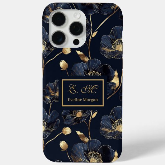 Navy Gold iPhone Case Chic Girls Birthday Keepsake Case-Mate iPhoneケース (裏面)