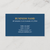 Navy Gold Scales Law Attorney Professional 名刺 (裏面)