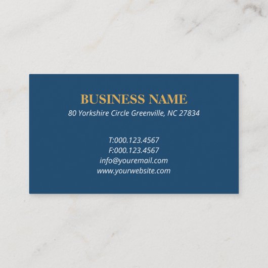 Navy Gold Scales Law Attorney Professional 名刺 (裏面)