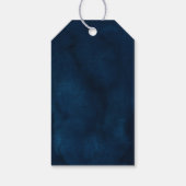 Navy Gold White Champagne Ivory Wedding Thank you ギフトタグ (裏面)