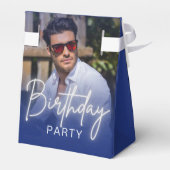 Navy Gradient Photo 30th Birthday Party フェイバーボックス (裏面サイド)