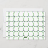 Navy Green Tartan Bow Christmas Photo Holiday Card シーズンカード (裏面)