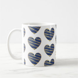 Navy Heart Best Friends All Occasion  コーヒーマグカップ