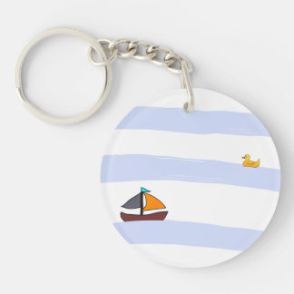 NAVY KEY RING HOLDER / PORTE-CLÉ ROND MARITIME キーホルダー