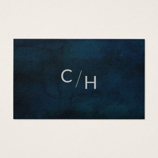 Navy Luster BlueのWebサイ結婚トRSVP挿入カード (裏面)