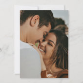 Navy Magnolia Floral Photo Wedding Invitation (裏面)