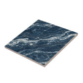 Navy Marble Bold Contemporary Design Look タイル (側面)