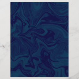 Navy Marble Water color 8.5インチX 11インチ紙
