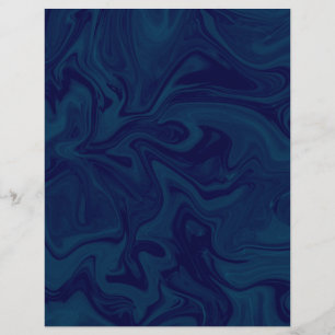 Navy Marble Water color 8.5インチX 11インチ紙