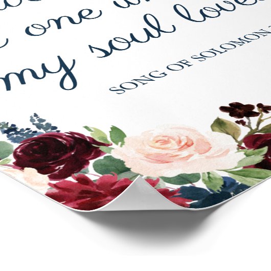 Navy Marsala私は私の魂が愛しているものを見つけた ポスター (角)