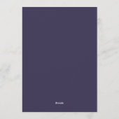 Navy & Mauve Somber Floral Wedding 招待状 (裏面)