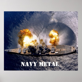 navy metal ポスター