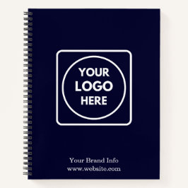Navy Minimalist | Custom Business Corporate Logo ノートブック