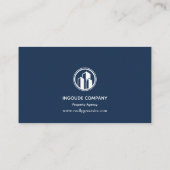 Navy Minimalist Property agent  名刺 (裏面)
