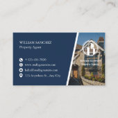 Navy Minimalist Property agent  名刺 (正面)