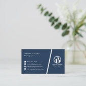 Navy Minimalist Property agent  名刺 (スタンド正面)