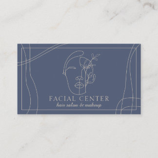 Navy Modern Makeup | Hair & Facial Stylist 名刺