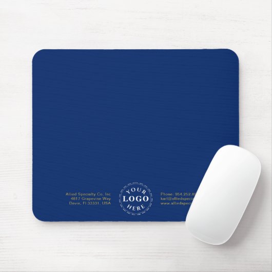 Navy Mouse Pad – Promote Your Business in Style マウスパッド (マウス)