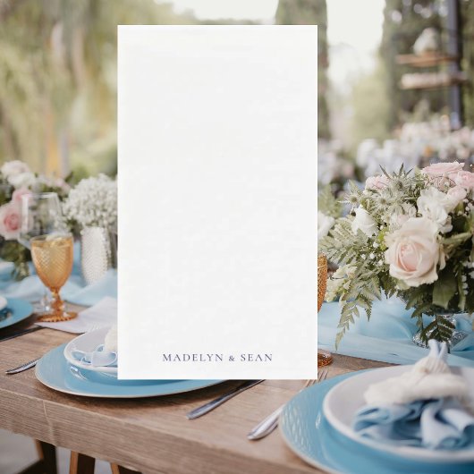 Navy Names Simple & Elegant White Wedding