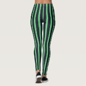 navy & neon green stripes レギンス (裏面)