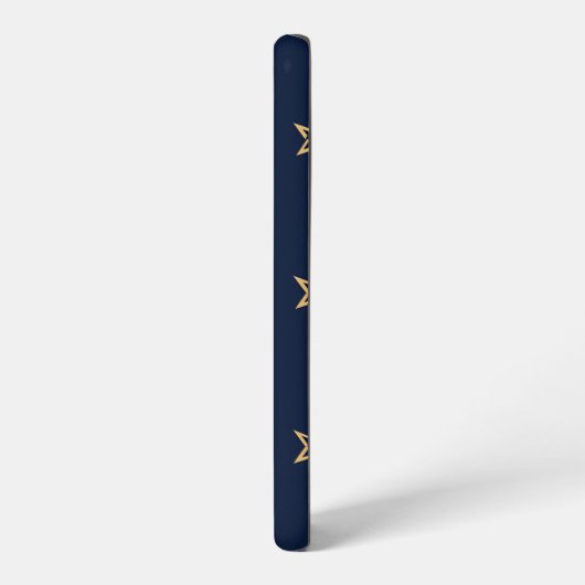 Navy Night Sky with Stars and Moon Pattern Samsung Galaxyケース (左側面)